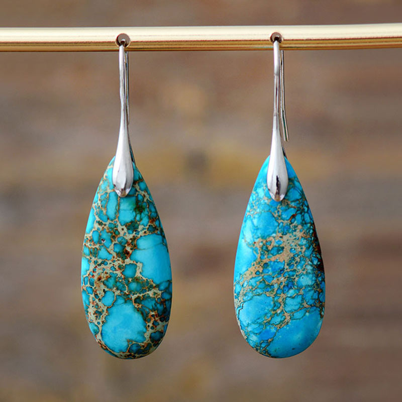 Pendientes de la felicidad del cristal de la piedra del emperador de las Buddha Stones