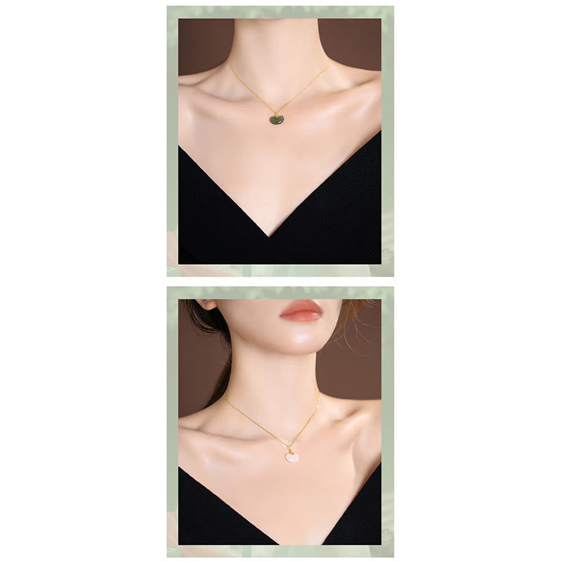 Plata de Ley 925 Natural Hetian Jade cian Jade suerte riendo Buda mariposa collar colgante - image 8