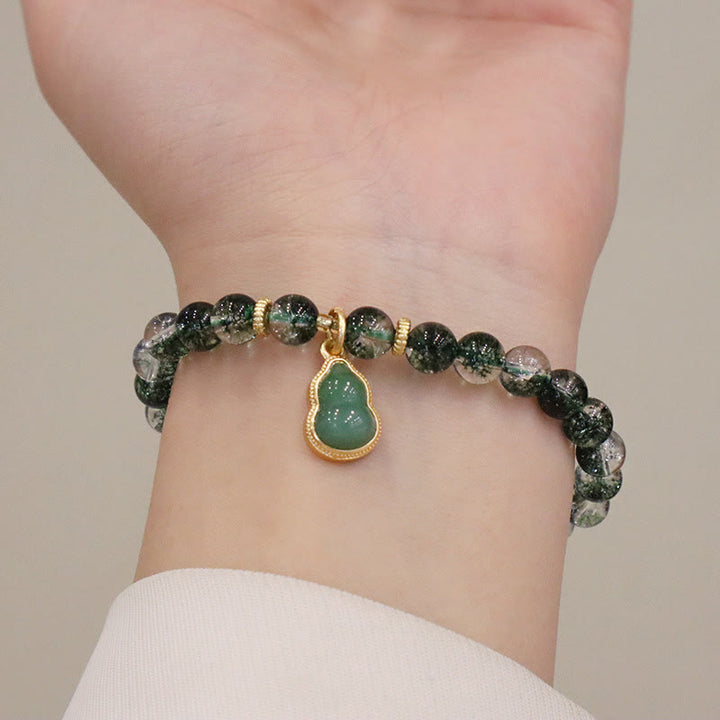 Buddha Stones con forma de calabaza de confianza fantasma verde natural con piedras de Buda