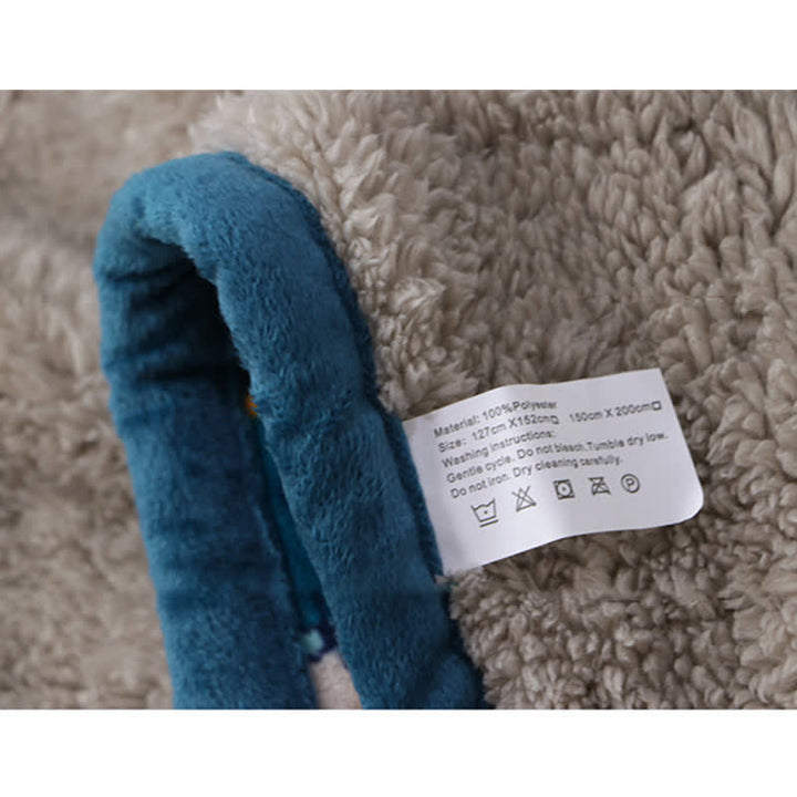 Manta de cama suave y cálida geométrica - image 9