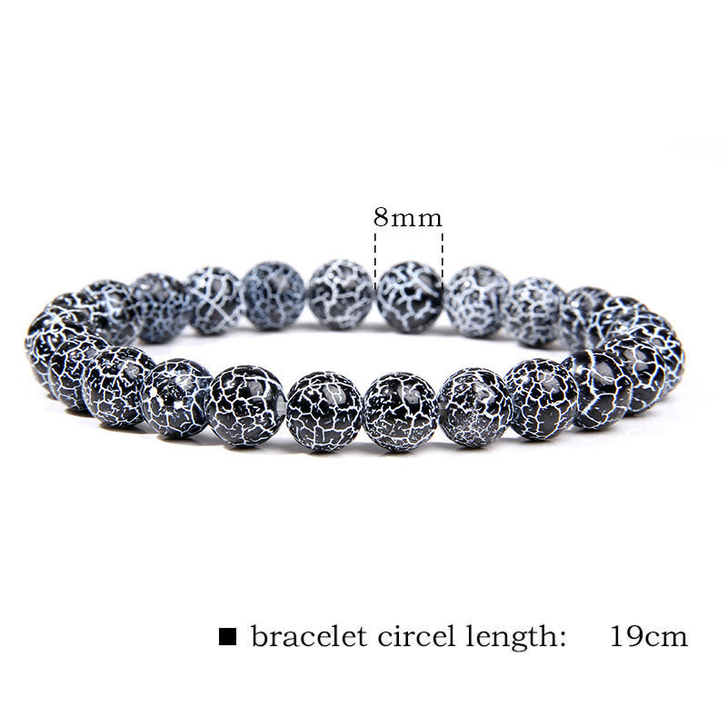 Pulsera con cuentas de equilibrio de cristal de piedra de ágata natural