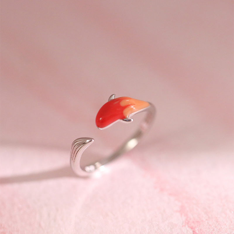 Anillo ajustable de la suerte del equilibrio del cobre del pez Koi de las Buddha Stones