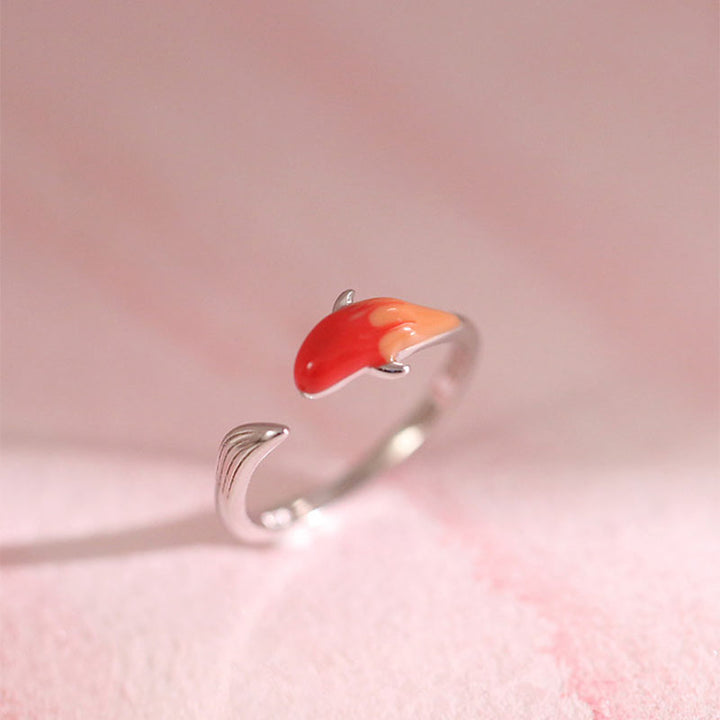 Anillo ajustable de la suerte del equilibrio del cobre del pez Koi de las Buddha Stones