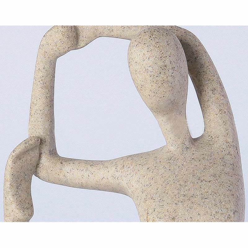 Decoración de escritorio de escultura de estatuilla espiritual de resina de ejercicio de meditación de Yoga abstracto - image 3