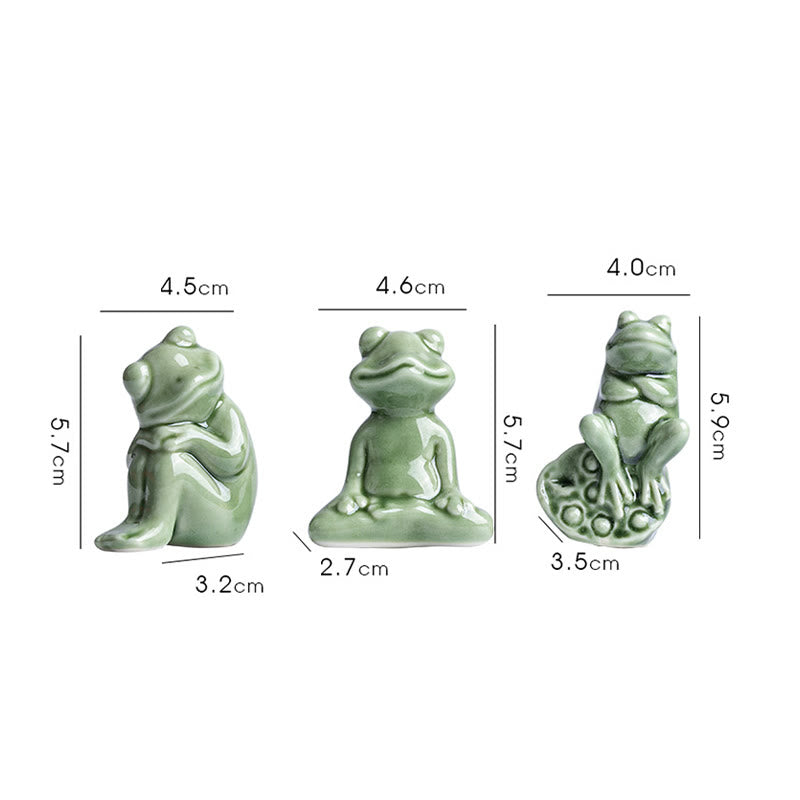 Mini Buddha Stones para meditación, loto pequeño, rana en reposo, cerámica, riqueza, suerte, té para el hogar, figura decorativa para mascotas - image 19