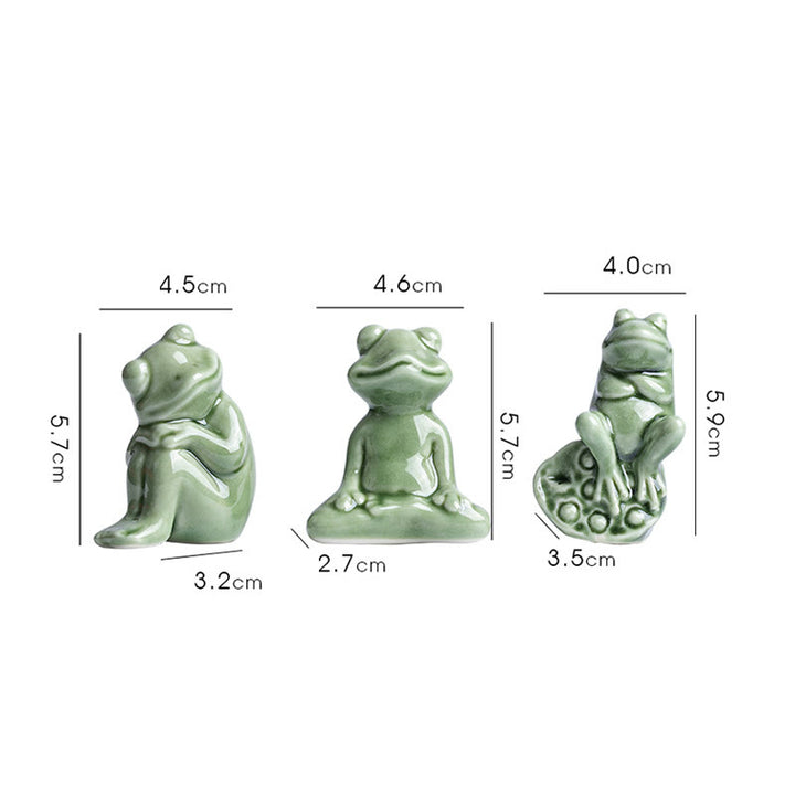 Mini Buddha Stones para meditación, loto pequeño, rana en reposo, cerámica, riqueza, suerte, té para el hogar, figura decorativa para mascotas - image 19