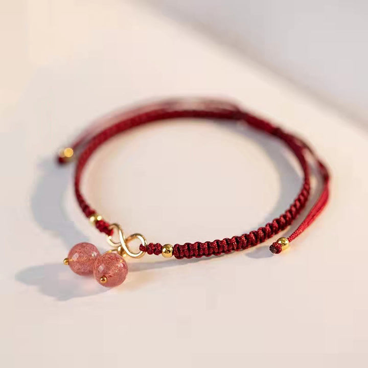 Pulsera positiva con cuentas fantasma, cuarzo fresa Natural, amatista, verde, Buddha Stones