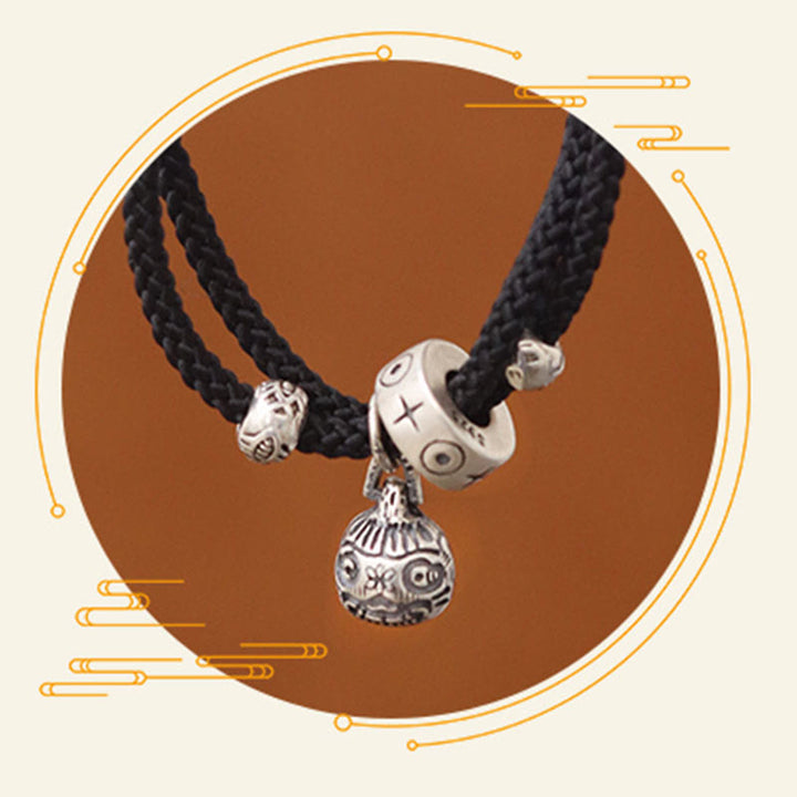 Pulsera trenzada hecha a mano con Buddha Stones , Plata de Ley 925, oro, bestia tragadora, pez Koi, riqueza - image 6