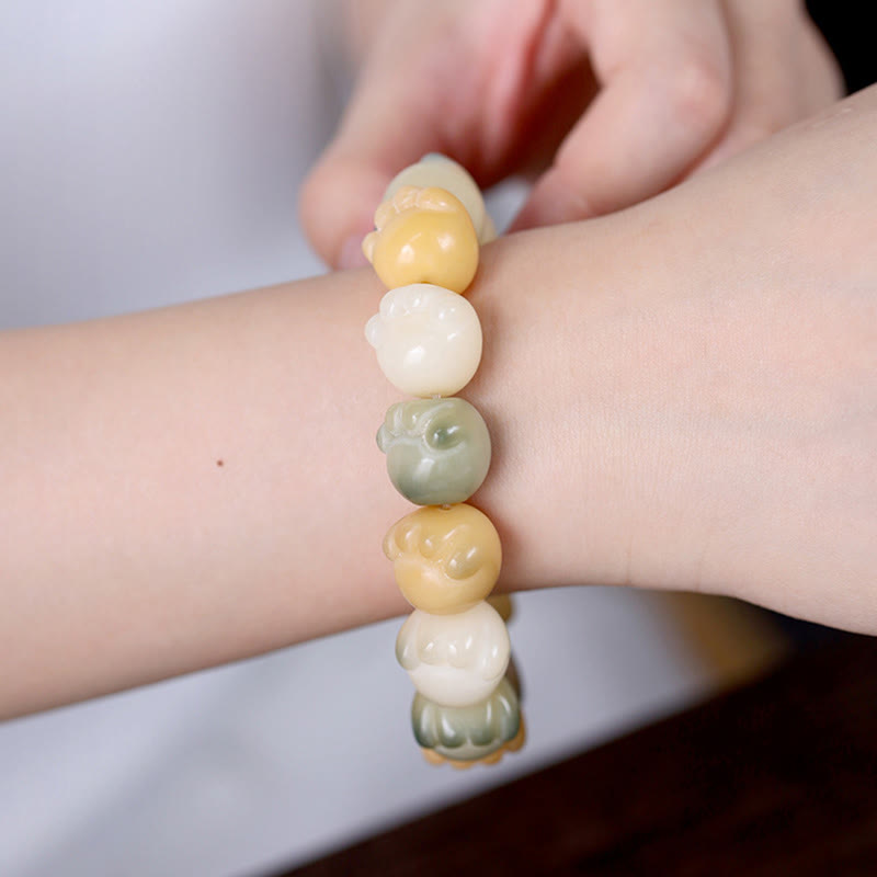 Pulsera de armonía tranquila con diseño de pata de gato y semillas de Bodhi multicapa con Buddha Stones - image 7