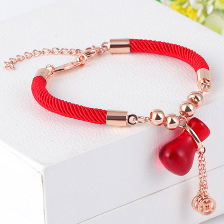 Pulsera de cuerda roja con ágata roja y atractor de riqueza de Buddha Stones