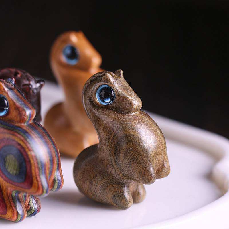 Buddha Stones, hoja pequeña, sándalo rojo, sándalo verde, Mini decoración de protección de caballo de la suerte