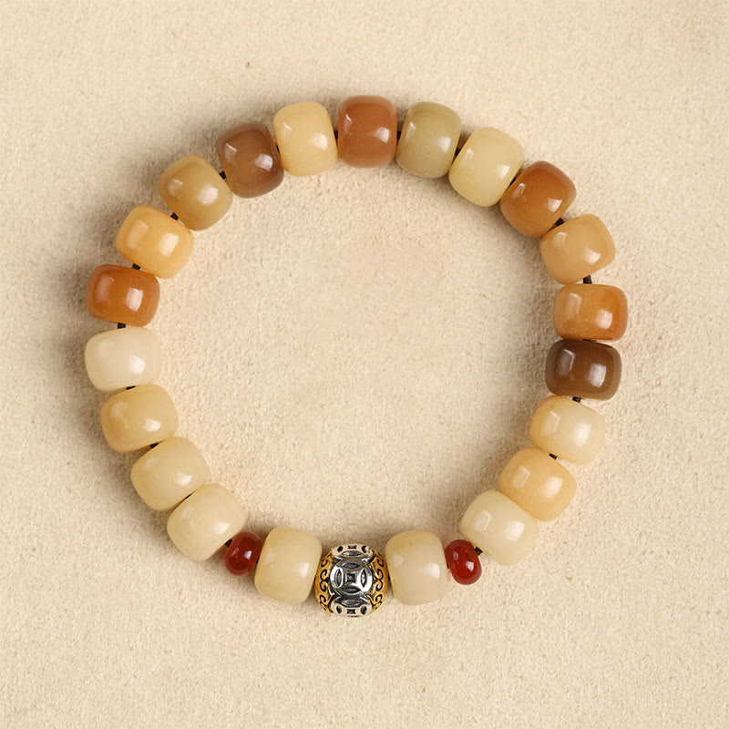 Buddha Stones Semilla Bodhi Natural El Señor del Bosque Cadáver Om Mani Padme Hum Pulsera de Sabiduría