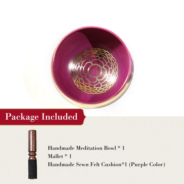 Cuenco con sonido tibetano de Buddha Stones hecho a mano para curación de chakras y meditación de atención plena, juego de cuencos para cantar