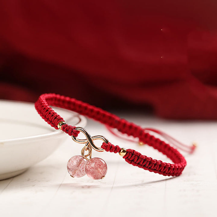 Pulsera positiva con cuentas fantasma, cuarzo fresa Natural, amatista, verde, Buddha Stones