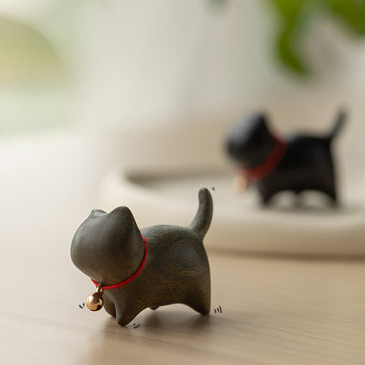 Buddha Stones de sándalo verde, hoja pequeña de sándalo rojo, animales lindos de gato, decoración relajante de paz - image 5