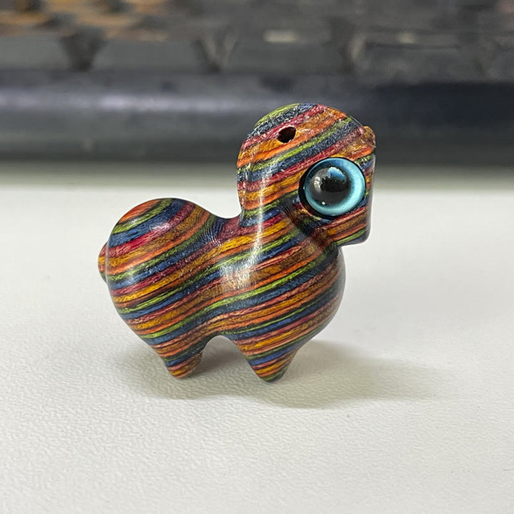 Buddha Stones, hoja pequeña, sándalo rojo, sándalo verde, Mini decoración de protección de caballo de la suerte