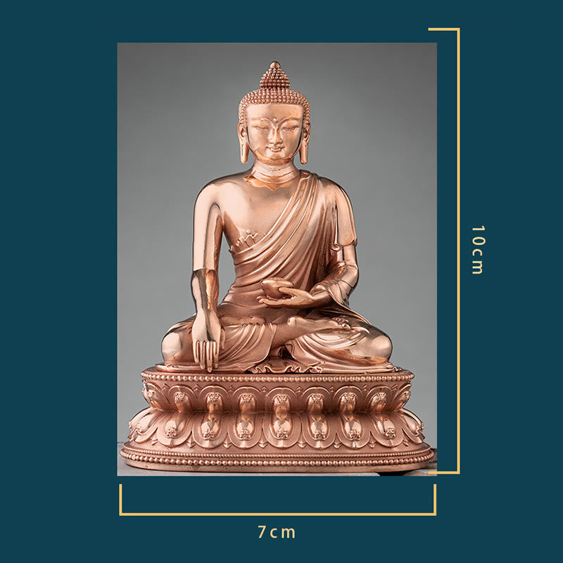 Estatuilla de Buda Gautama Shakyamuni, estatua de cobre de serenidad, decoración del hogar - image 15