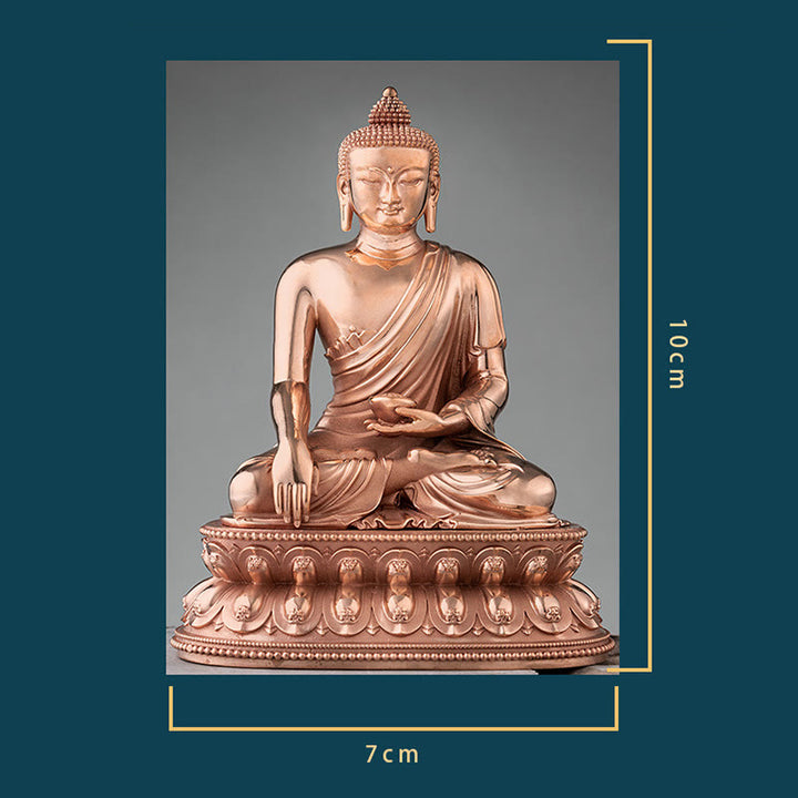 Estatuilla de Buda Gautama Shakyamuni, estatua de cobre de serenidad, decoración del hogar - image 15