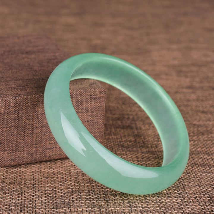Pulsera de prosperidad curativa de la suerte de jade natural con Buddha Stones - Verde - 60-62 mm - image 1