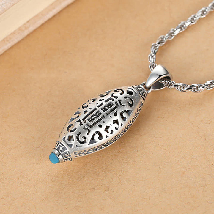 Collar de protección con Buddha Stones Tibet Om Mani Padme Hum, colgante giratorio - image 4