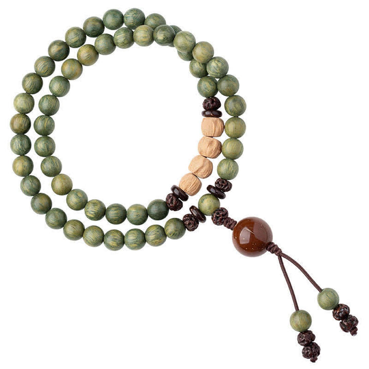 Pulsera de paz positiva de sándalo verde
