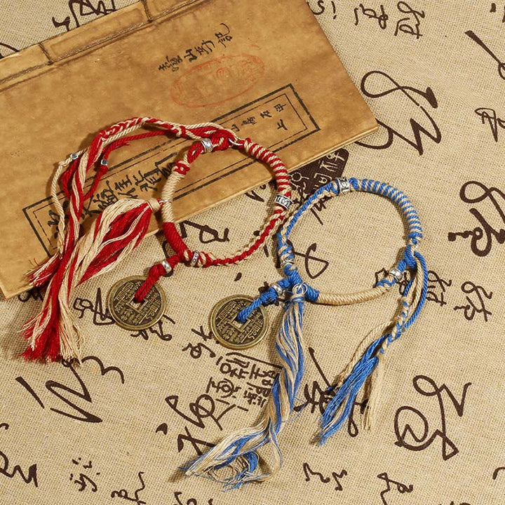 Pulsera trenzada hecha a mano con Buddha Stones, fantasmas de montaña, gastar dinero, riqueza y prosperidad