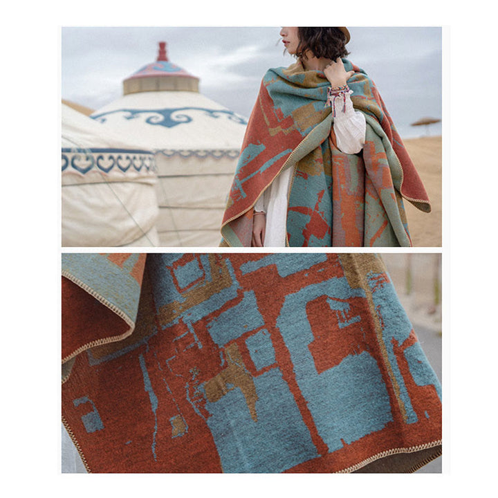 Bufanda tibetana de color naranja - image 13