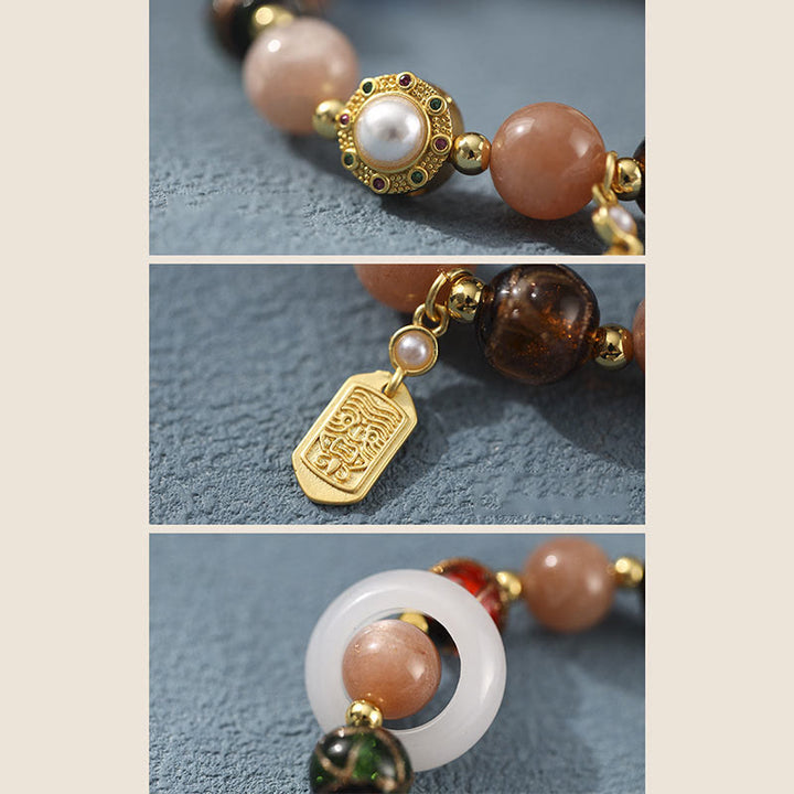Buddha Stones, incienso tibetano, ceniza de cristal Liuli, piedra Tridacna, piedra solar, Om Mani Padme Hum, pulsera con dije de rueda de oración