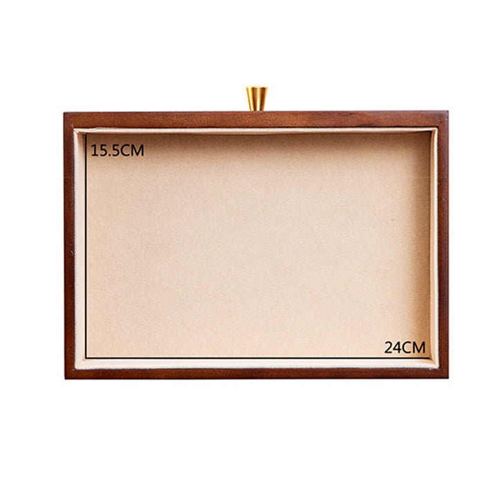 Caja de almacenamiento de joyería Retro de madera maciza con Buddha Stones, con cajón