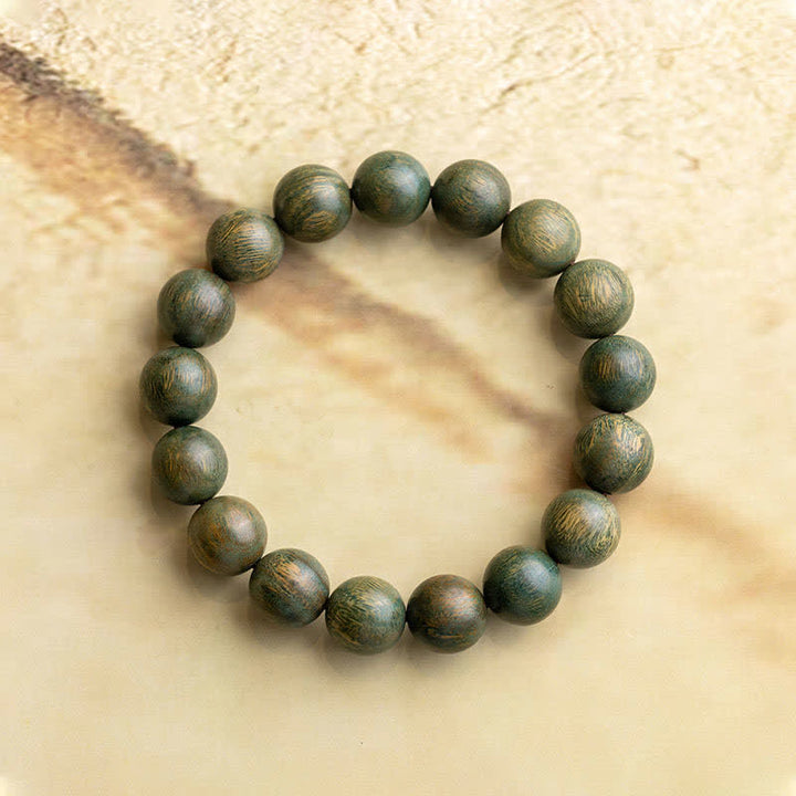 Pulsera de curación calmante de sándalo verde tibetano