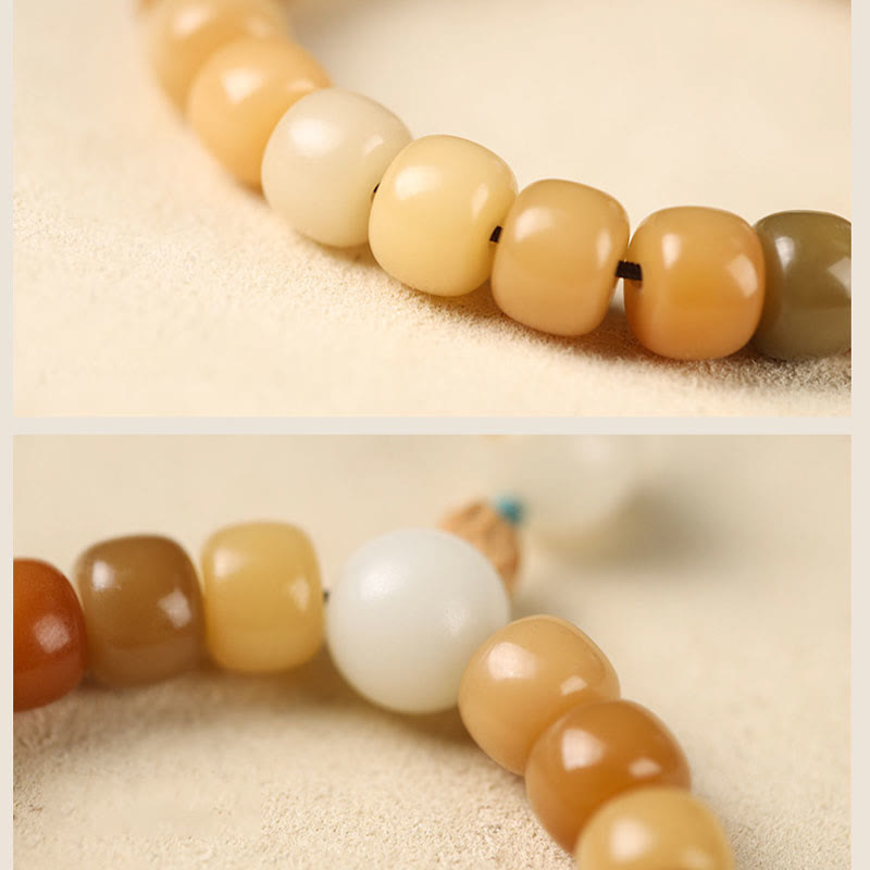 Buddha Stones Semilla Bodhi Natural El Señor del Bosque Cadáver Om Mani Padme Hum Pulsera de Sabiduría
