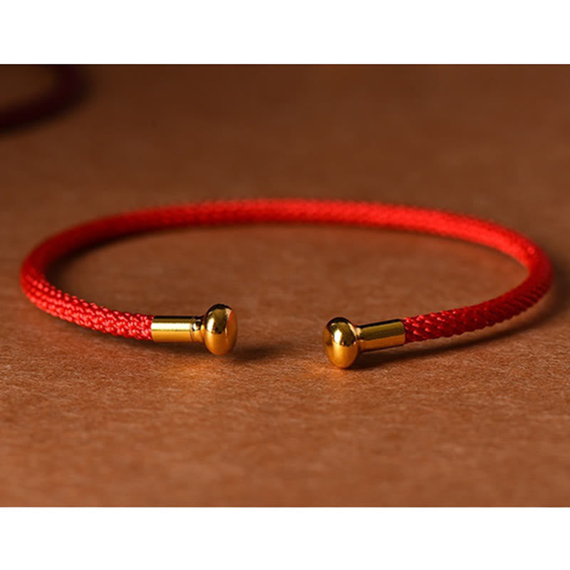 Pulsera de cuerda trenzada de la suerte hecha a mano con diseño simple de Buddha Stones - image 5
