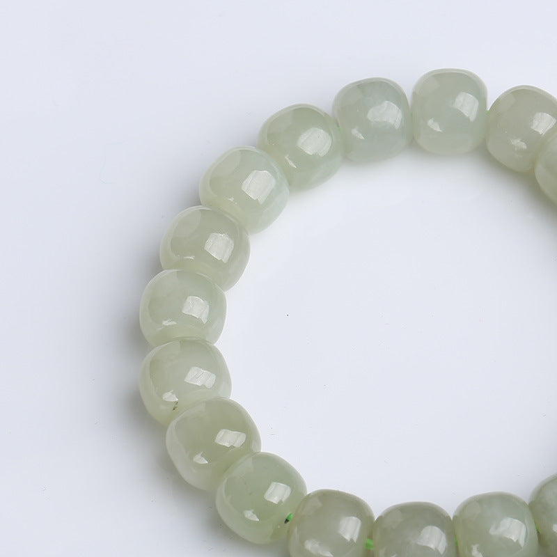 Pulsera de bendición de la suerte de jade degradado con Buddha Stones