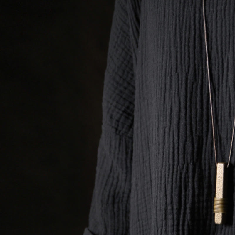 Colgante de collar de riqueza de cobre con diseño texturizado vintage de Buddha Stones