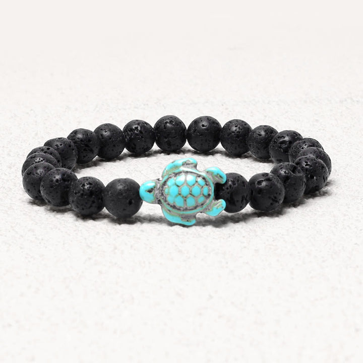 Pulsera de bendición de turquesa de tortuga marina de piedra natural de Buddha Stones