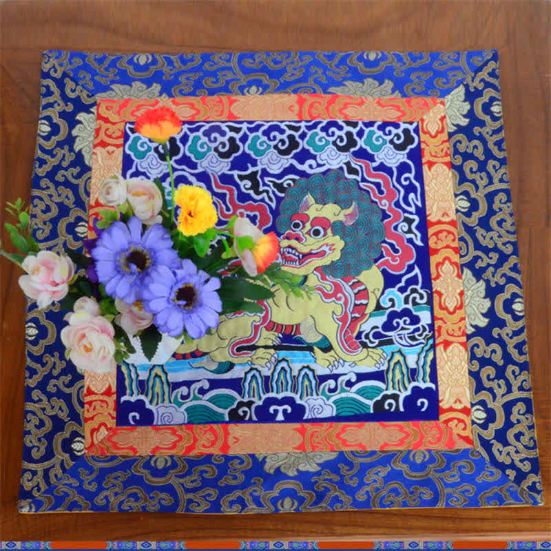 Estera de altar de oración Fengshui Kirin, estera con símbolo auspicioso para meditación curativa