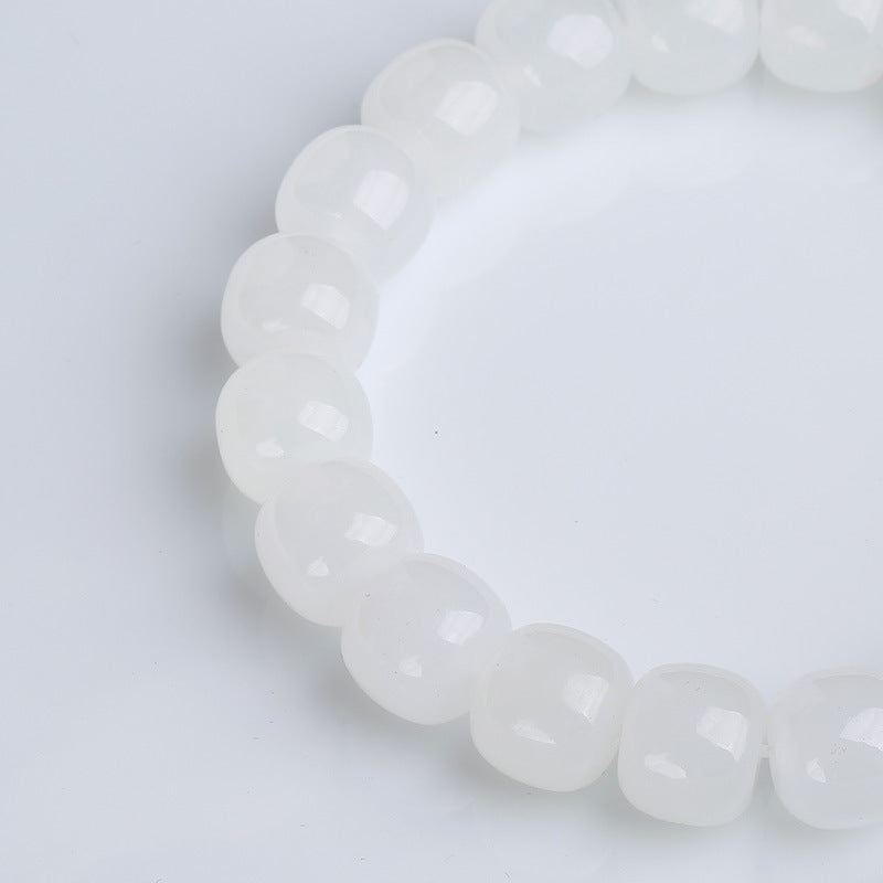 Pulsera de bendición de la suerte de jade degradado con Buddha Stones