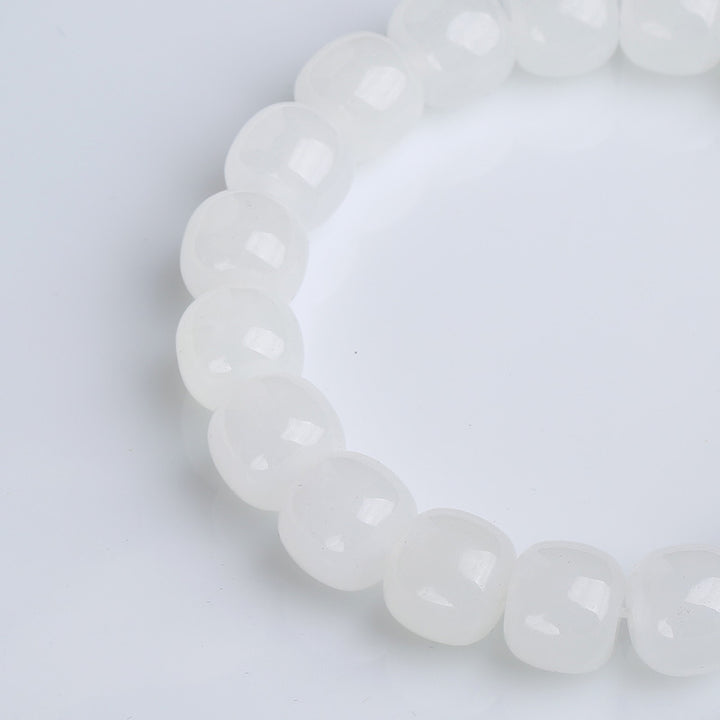 Pulsera de bendición de la suerte de jade degradado con Buddha Stones