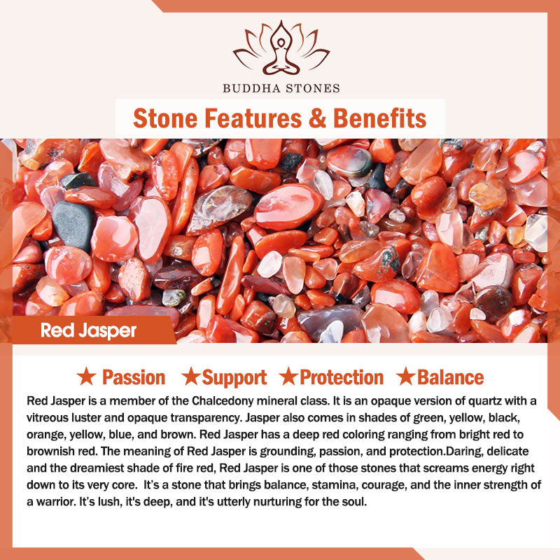 Buddha Stones con ágata roja, ágata musgosa y cinabrio para la calma