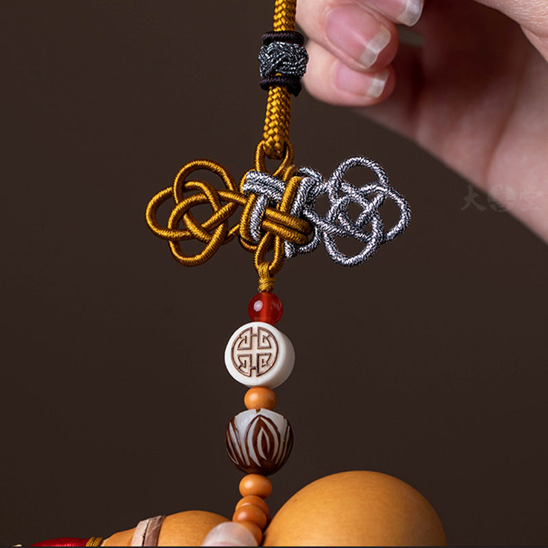 Buddha Stones, monedas Feng Shui, calabaza, nudo chino, monedas de la suerte, cinco emperadores, dinero, riqueza, borlas, decoración