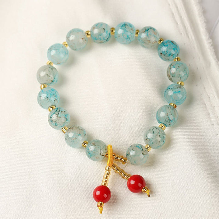 Pulsera de armonía con cuentas de cristal Liuli de Buddha Stones