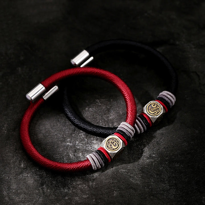 Pulsera de plata de ley 925 con Buddha Stones , nudo perfecto, nudo King Kong, fuerza de la fe