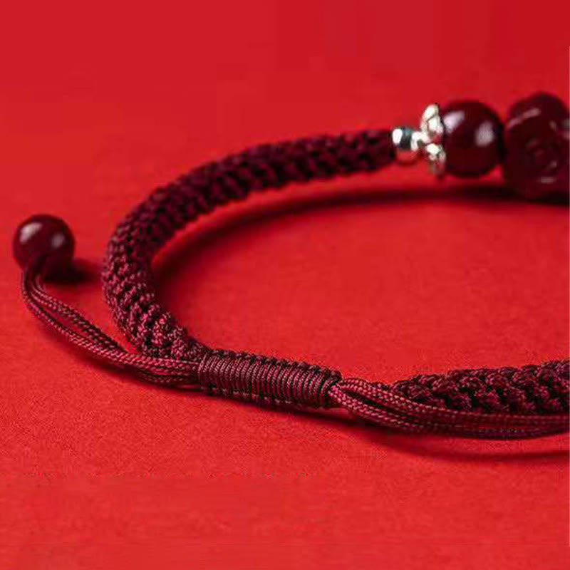 Pulsera trenzada de cinabrio PiXiu hecha a mano con Buddha Stones - image 21