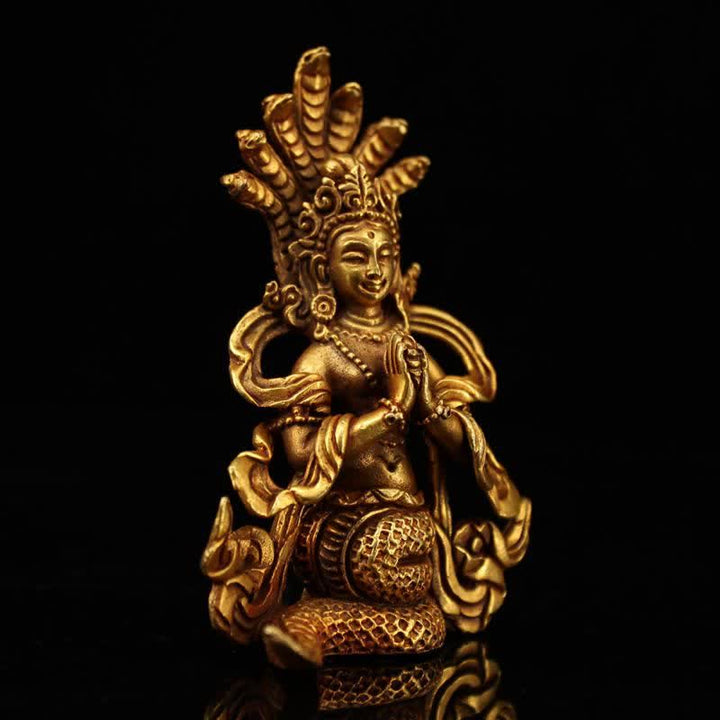 Decoración de estatua de cobre de protección de Bodhisattva Nagarjuna - image 1