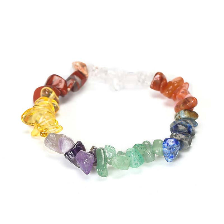 Pulsera calmante de calidez de piedra de cristal de forma irregular natural - image 58