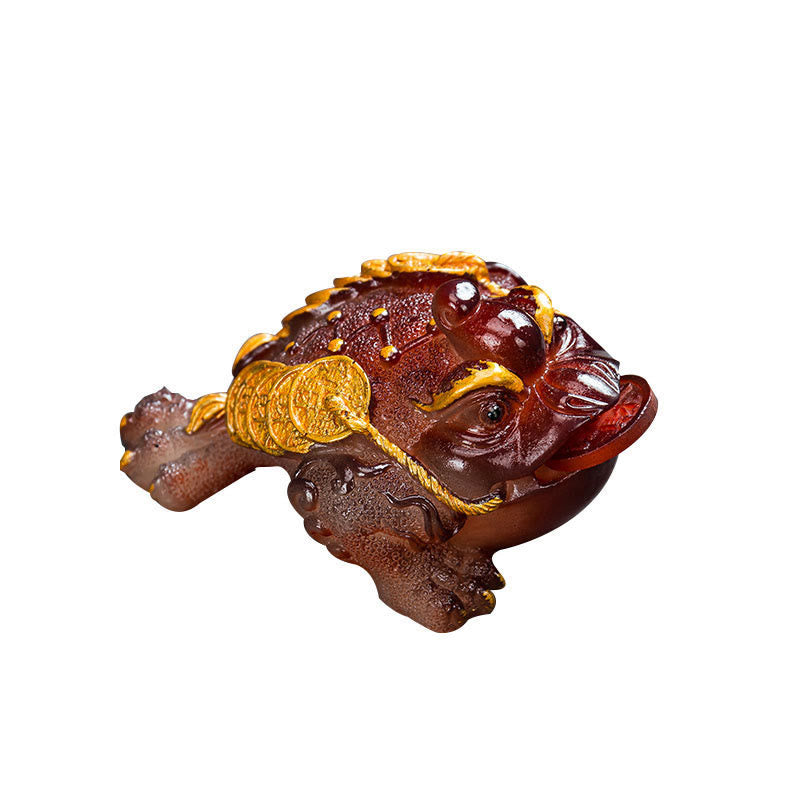 Buddha Stones que cambian de Color, FengShui, riqueza, rana de la suerte, moneda de cobre, té, mascota, estatuilla de resina decorativa - image 9