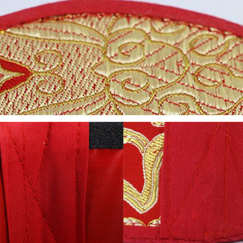 Bolsa de almacenamiento de cuenco tibetano con decoración de cierre de cremallera