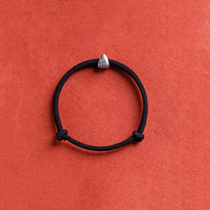 Pulsera trenzada hecha a mano con bendición de personaje Fu de plata de ley 925 con Buddha Stones - image 15