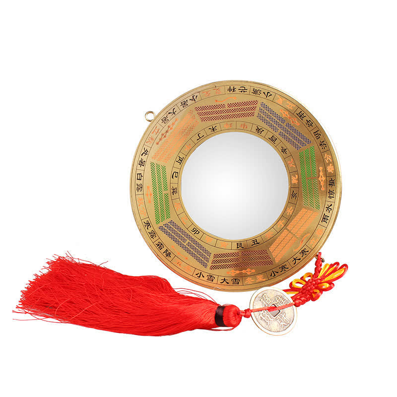 Mapa Feng Shui Bagua Moneda de cobre Equilibrio anudado chino Mapa de energía - image 0