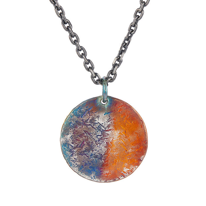 Collar con colgante de plata de ley 999 con Buddha Stones , oro de 24 quilates, mitad demonio, mitad Buda - image 4